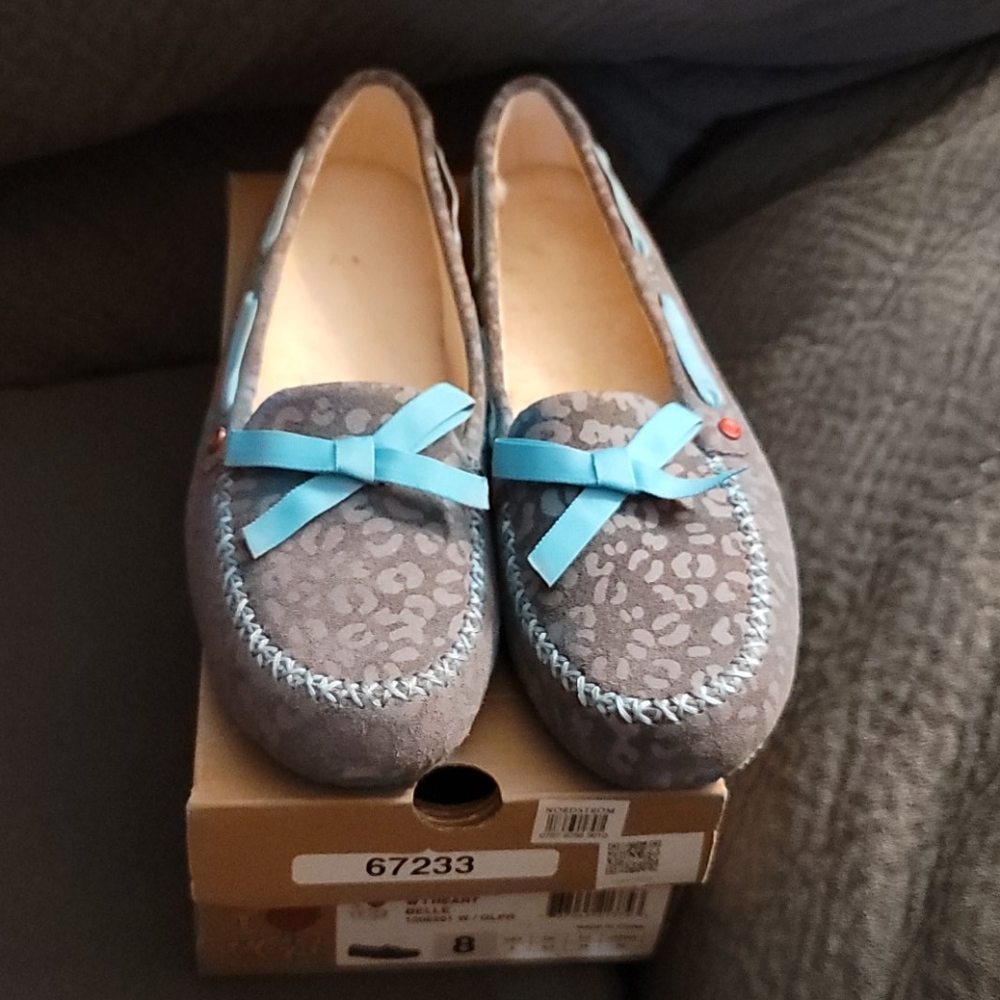 *Never worn* UGG Gray Leopard Loafers